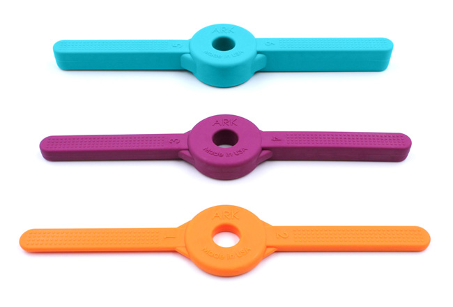 View of the 3 full-sized bite block versions
