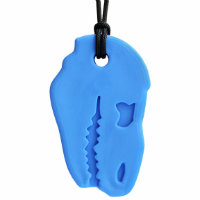 round shape chewing necklace textured chew necklace BLUE Oral sensory 
