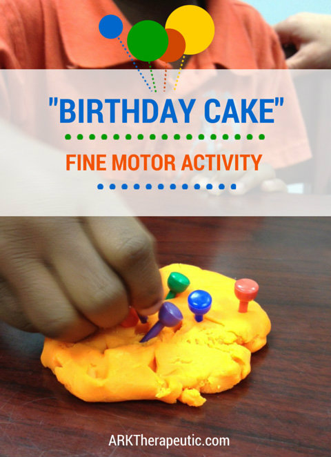 DIY "Birthday Cake" Fine Motor Activity